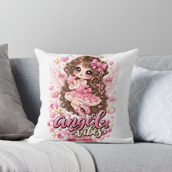 Artikelvorschau, Angel Vibes Coquette Chibi Angel – Rosa Weihnachtsgeschenk im Kawaii-Stil für Mädchen entworfen und verkauft von SaNaCreation13.
