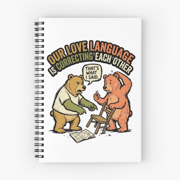 Item preview, Our Love Language Is Correcting Each Other - Funny Couple Bears designed and sold by BumbleBloom7.
