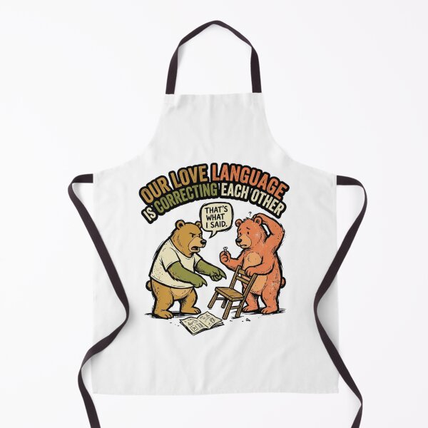 Item preview, Our Love Language Is Correcting Each Other - Funny Couple Bears designed and sold by BumbleBloom7.