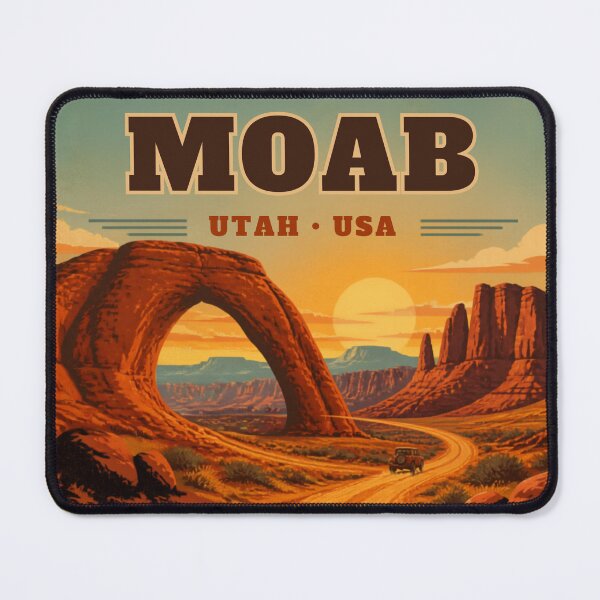 Item preview, Moab Utah Vintage Travel Poster Desert designed and sold by MerchVersum.
