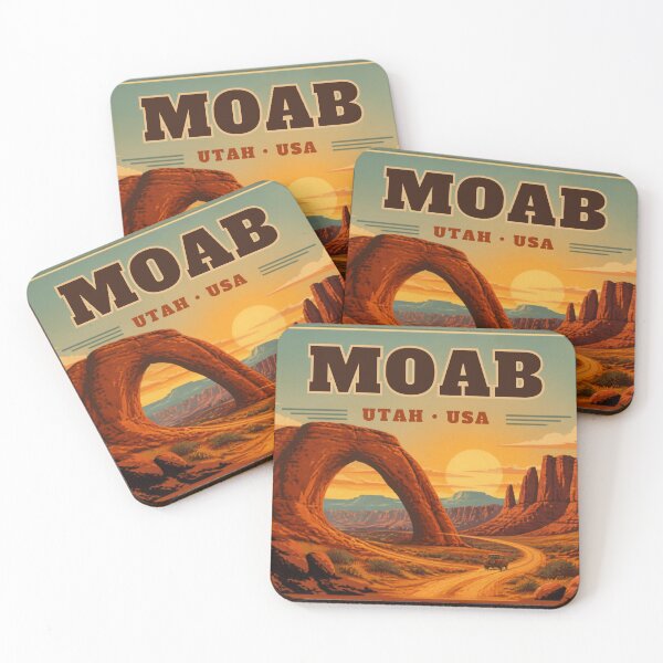 Item preview, Moab Utah Vintage Travel Poster Desert designed and sold by MerchVersum.