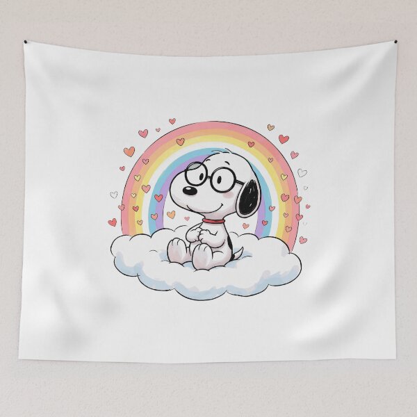 Item preview, Cute Dog Rainbow Cloud Hearts  designed and sold by BennMataka.