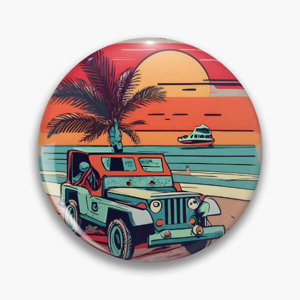 Item preview, Vintage Jeep Beach Life: Enjoy The Ride Outdoors Adventure | Limited Edition designed and sold by StrangeDesigns.