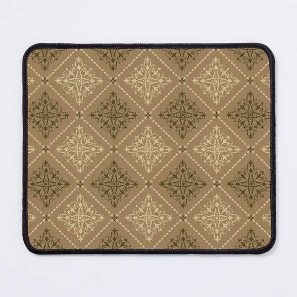 Item preview, Golden Brown Damask Seamless Pattern with Rope Grid designed and sold by PowerAntShop.