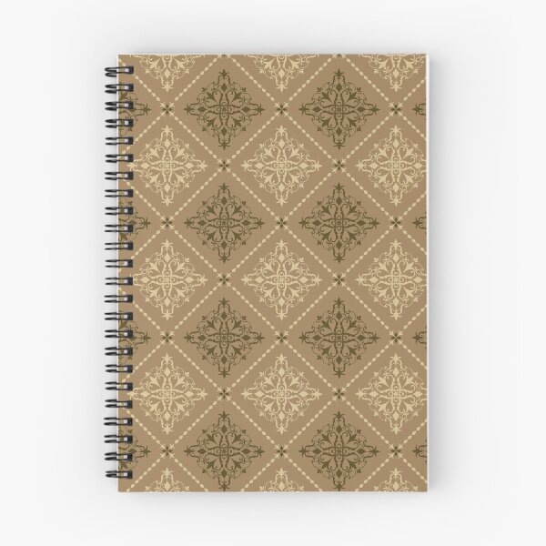 Item preview, Golden Brown Damask Seamless Pattern with Rope Grid designed and sold by PowerAntShop.
