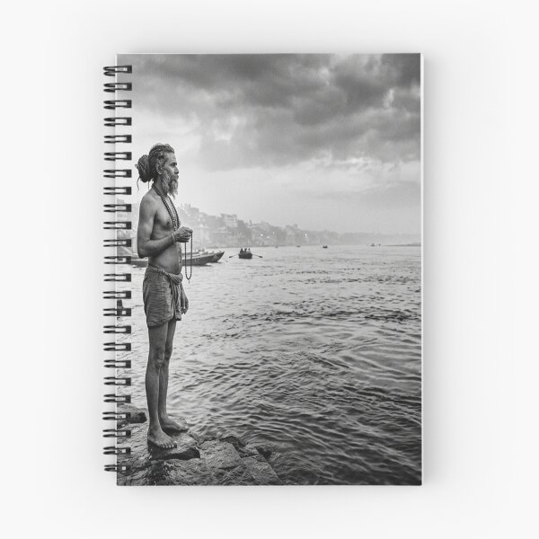 Item preview, A lone yogi on the Ganges river designed and sold by Solomon-Ent-144.