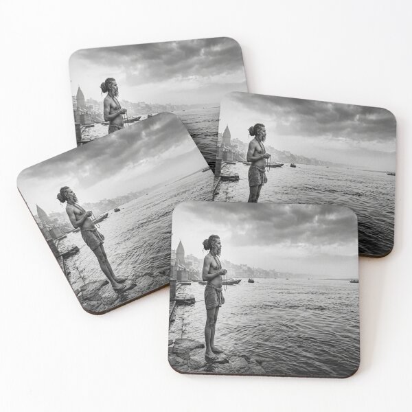 Item preview, A lone yogi on the Ganges river designed and sold by Solomon-Ent-144.