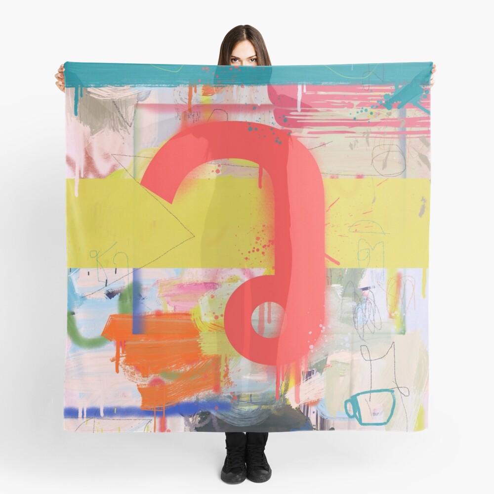 Thai Characters "ว" Scarf