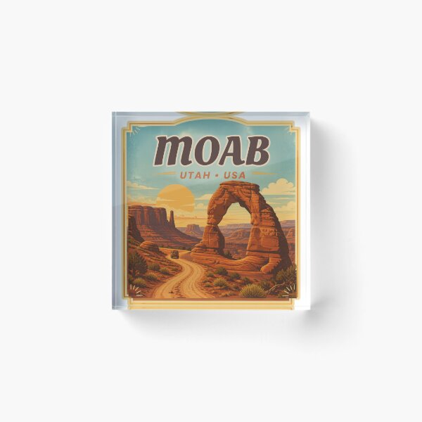 Item preview, Moab Utah Vintage Travel Poster Desert designed and sold by MerchVersum.