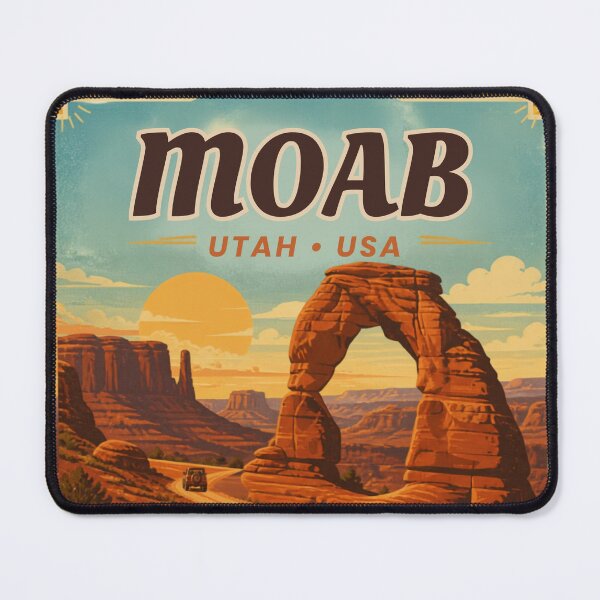 Item preview, Moab Utah Vintage Travel Poster Desert designed and sold by MerchVersum.