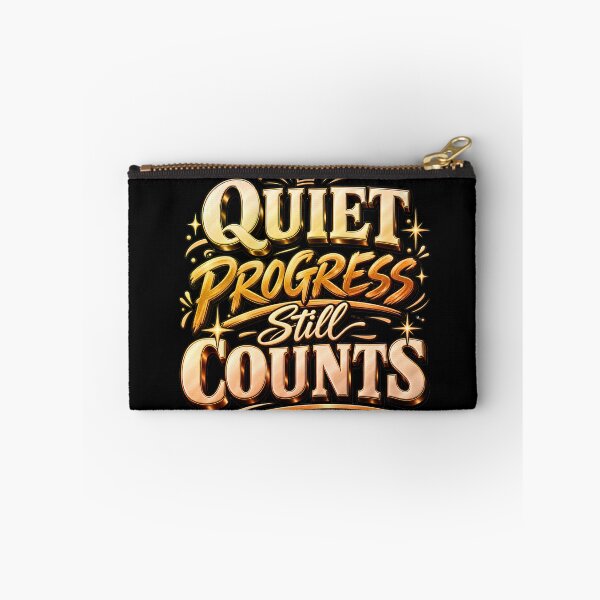 Item preview, Quiet Progress Still Counts Gold Typography designed and sold by TrinovaCreates.