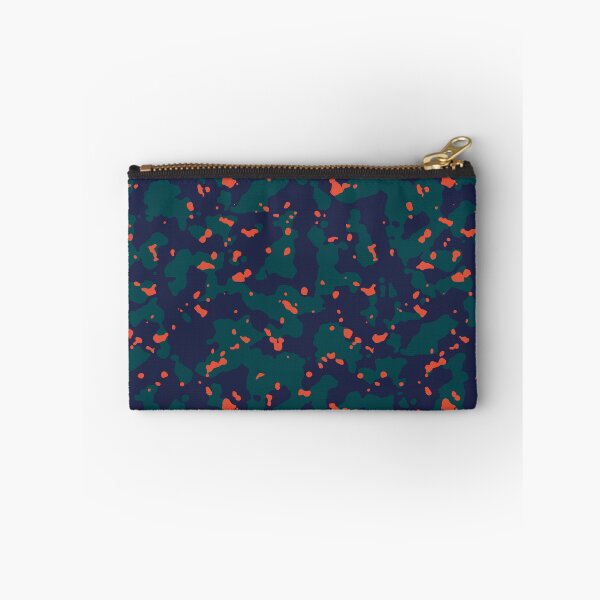 Item preview, Dark Navy Teal Green and Orange Abstract Camouflage Pattern designed and sold by GraymanGraphic.