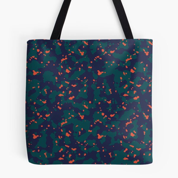 Item preview, Dark Navy Teal Green and Orange Abstract Camouflage Pattern designed and sold by GraymanGraphic.