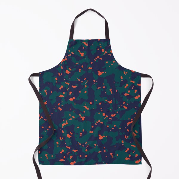 Item preview, Dark Navy Teal Green and Orange Abstract Camouflage Pattern designed and sold by GraymanGraphic.