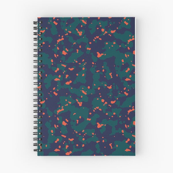 Item preview, Dark Navy Teal Green and Orange Abstract Camouflage Pattern designed and sold by GraymanGraphic.