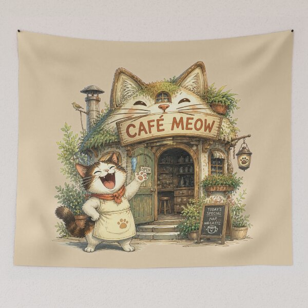 Item preview, Café Meow designed and sold by Talpha.