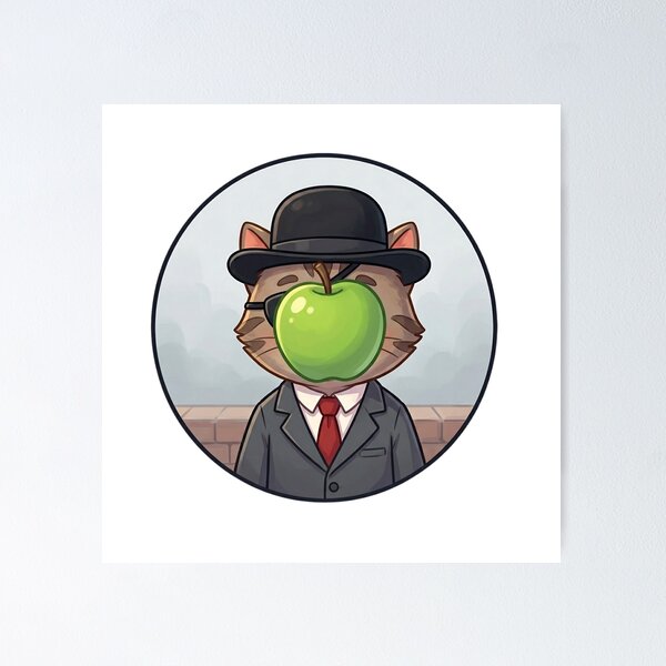 Item preview, Son of a Cat – Magritte Art Parody designed and sold by 1smillaundfiete.