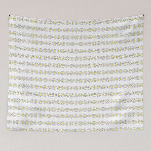 Item preview, Retro Indie Yellow Daisy Line Art Pattern designed and sold by Rehnair.