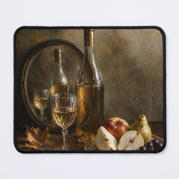 Item preview, Still Life with White Wine and Autumn Fruits designed and sold by andreisky.