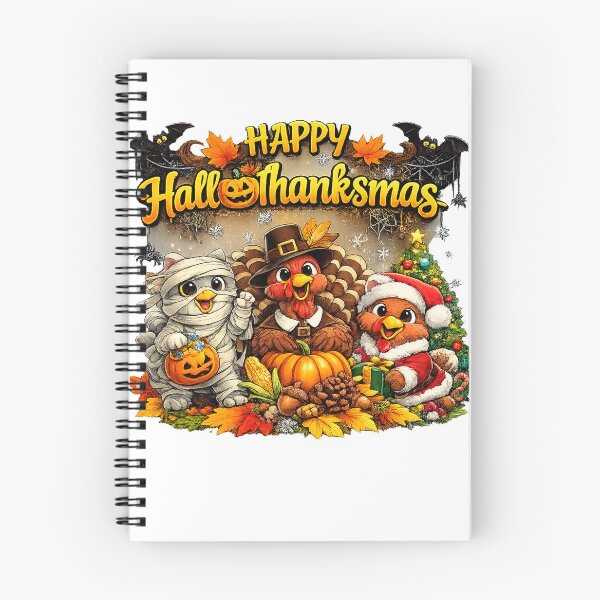 Item preview, Happy Hallothanksmas 2026 Funny turkeys Halloween Thanksgiving Xmas designed and sold by QuiteOrbit.