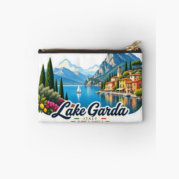 Item preview, Lake Garda Italy – Scenic Lake Village & Mountain Travel Art designed and sold by ChicClicker.