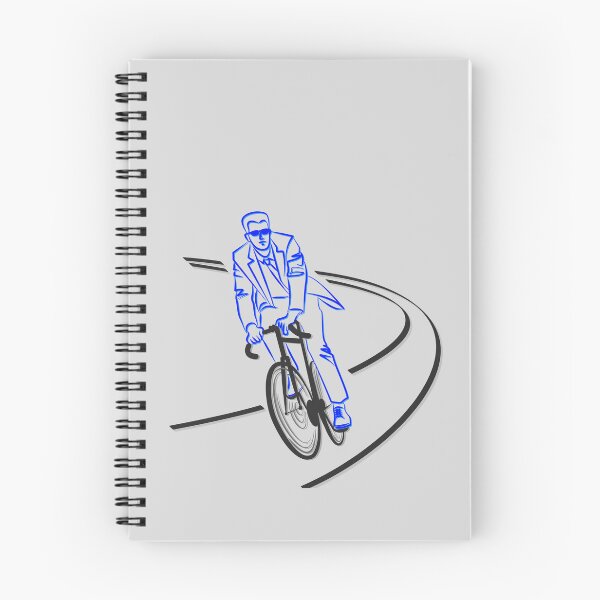 Item preview, Morning Routine Bike Art, Creative Graphic of Man Riding Bicycle in Stylish Vintage Motion designed and sold by JWSmile.