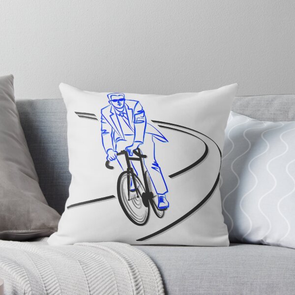 Item preview, Arte de bicicleta con rutina matutina: gráfico creativo de un hombre montando en bicicleta con un elegante movimiento vintage. designed and sold by JWSmile.