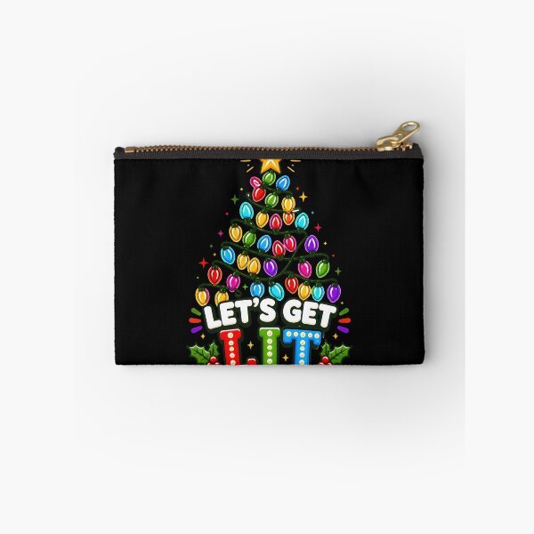 Item preview, Retro Let's Get Lit Vintage Christmas Holiday Badge designed and sold by OliviaHayesArt.