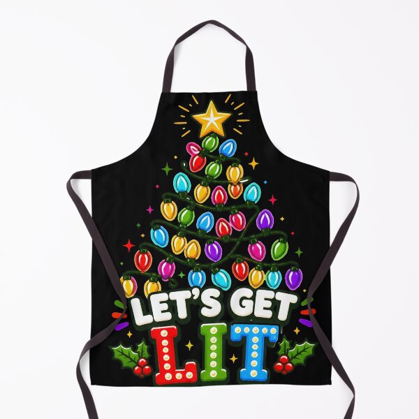 Item preview, Retro Let's Get Lit Vintage Christmas Holiday Badge designed and sold by OliviaHayesArt.