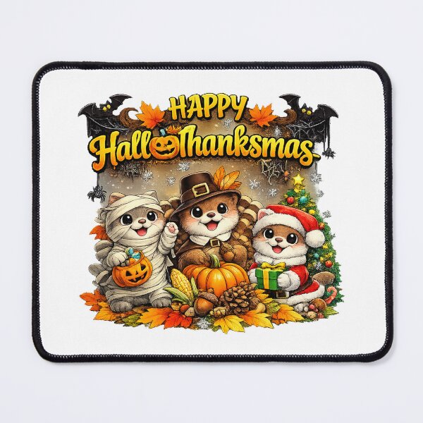 Item preview, Otters Hallothanksmas Funny Halloween Thanksgiving Xmas 2026 designed and sold by QuiteOrbit.