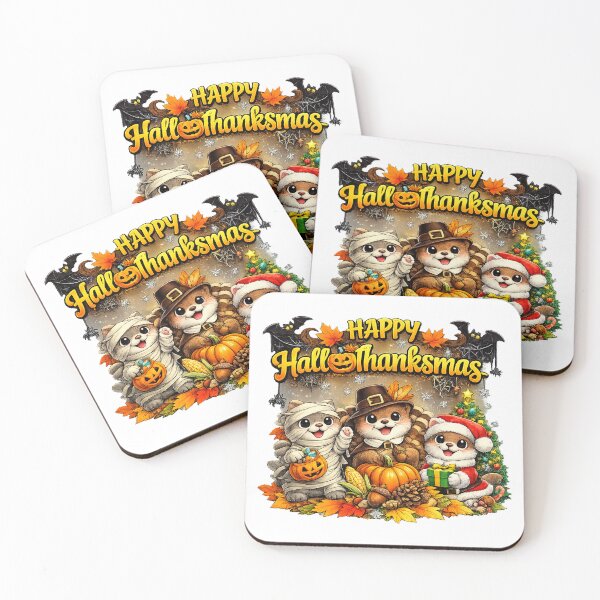 Item preview, Otters Hallothanksmas Funny Halloween Thanksgiving Xmas 2026 designed and sold by QuiteOrbit.
