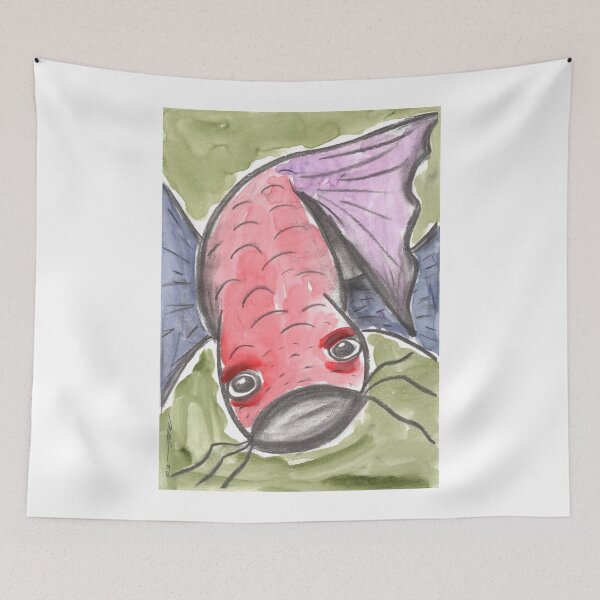 Item preview, Koi, Red, Charcoal & Watercolour designed and sold by Anke‘s Bazaar.