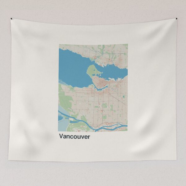 Artikelvorschau, Minimalistische Kartenkunst von Vancouver entworfen und verkauft von MapsNerd.