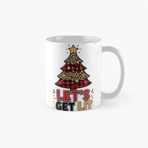 Item preview, Let's Get Lit Typography Christmas Tree Word Art designed and sold by OliviaHayesArt.
