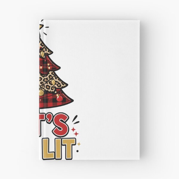 Item preview, Let's Get Lit Typography Christmas Tree Word Art designed and sold by OliviaHayesArt.
