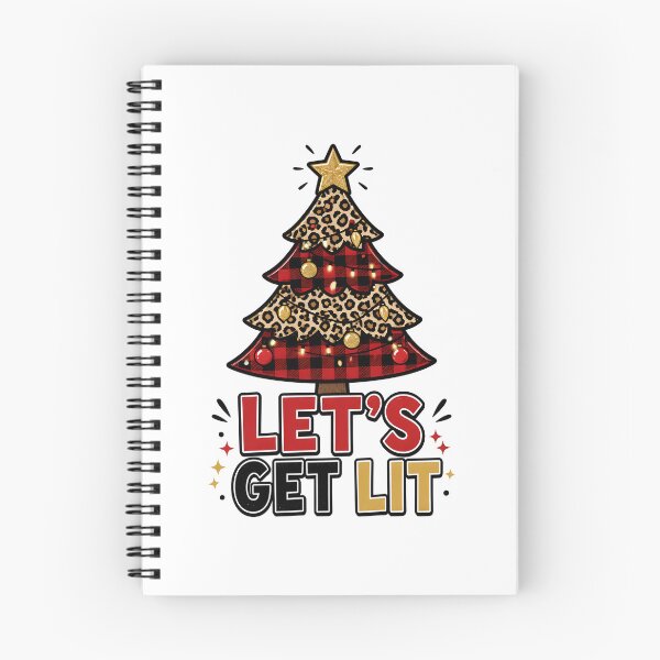 Item preview, Let's Get Lit Typography Christmas Tree Word Art designed and sold by OliviaHayesArt.