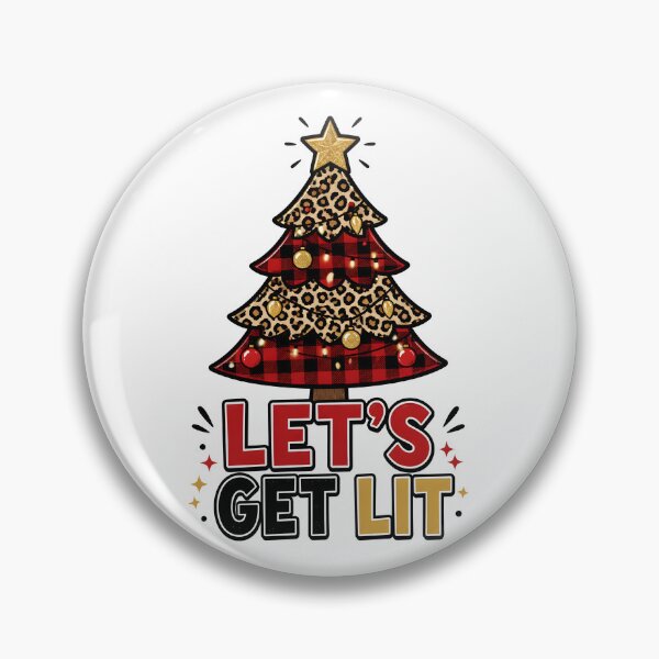 Item preview, Let's Get Lit Typography Christmas Tree Word Art designed and sold by OliviaHayesArt.
