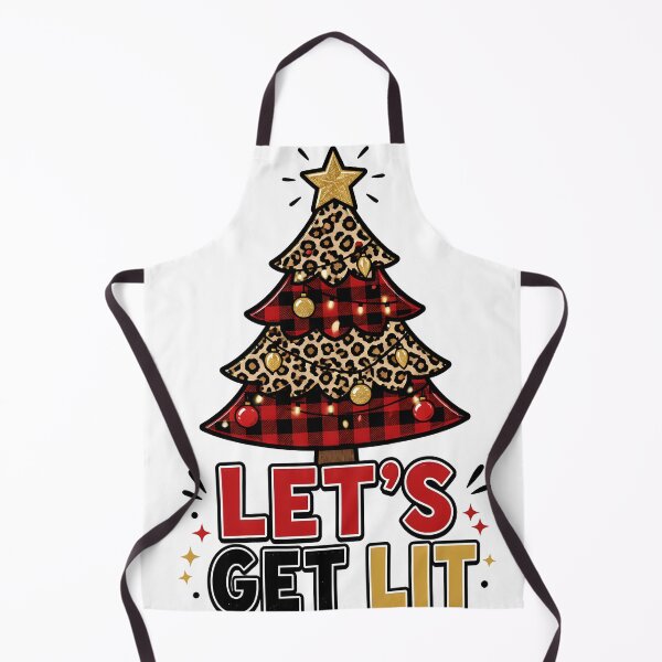 Item preview, Let's Get Lit Typography Christmas Tree Word Art designed and sold by OliviaHayesArt.