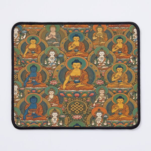 Item preview, Sacred Tibetan Thangka Meditating Buddha Pattern designed and sold by Solomon-Ent-144.