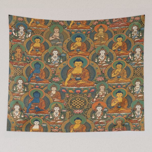 Item preview, Sacred Tibetan Thangka Meditating Buddha Pattern designed and sold by Solomon-Ent-144.