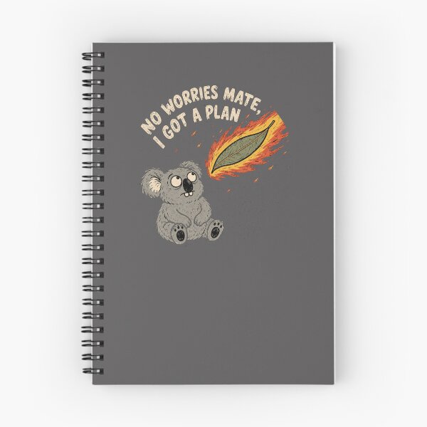 Item preview, No Worries Mate I Got A Plan Funny Panic Koala Bushfire Meme designed and sold by Yellowriversss.