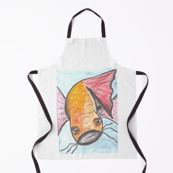Item preview, Koi, Yellow, Charcoal & Watercolour designed and sold by Anke‘s Bazaar.