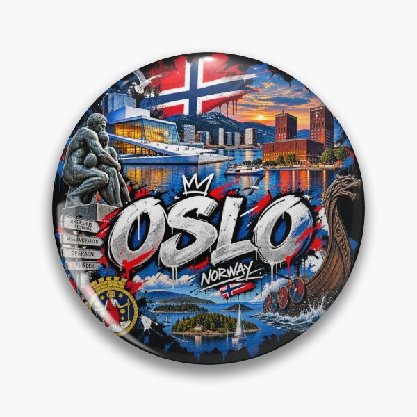 Artikelvorschau, Urbane Straßenkunst in Oslo, Norwegen – Nordische Fjord- und Wikingerstadt-Design entworfen und verkauft von URBIVO.