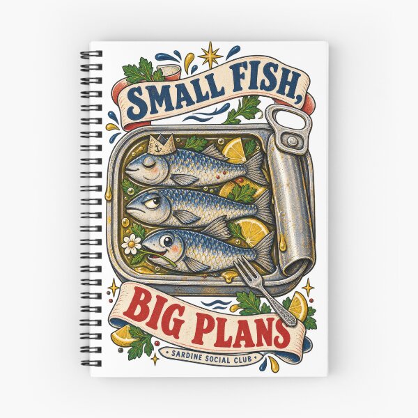 Item preview, Small Fish Big Plans Sardine Club designed and sold by Trendy-Artistry.