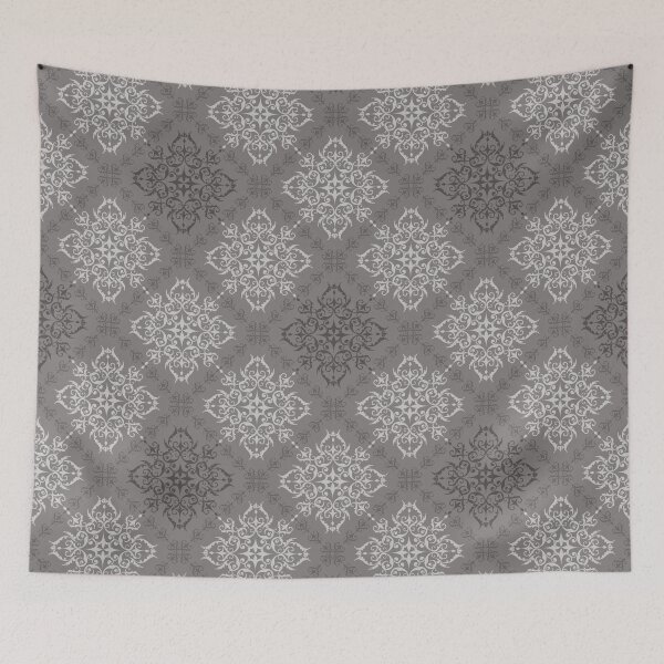 Item preview, Grey Damask Seamless Pattern with Classic Vintage Motifs designed and sold by PowerAntShop.