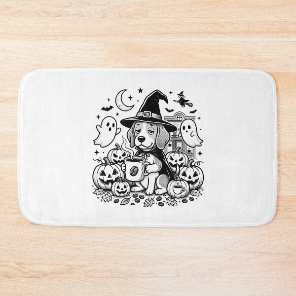 Item preview, Cute Witch Dog Halloween Coffee Lover Art designed and sold by PaisynnSeika.