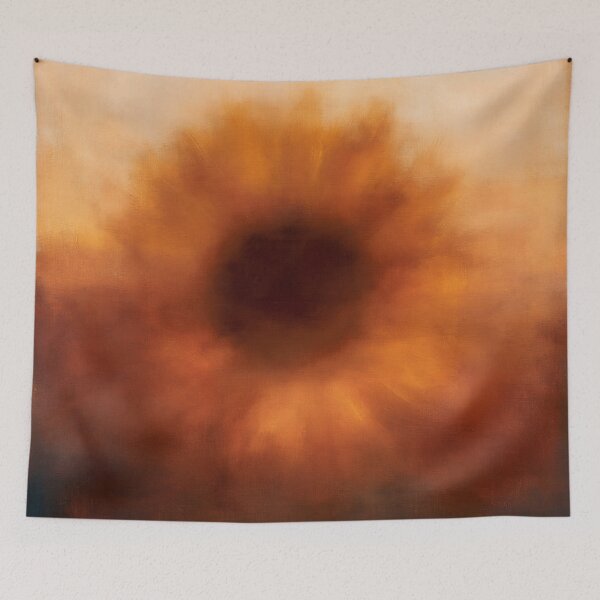 Item preview, Himawari Sunflower in Amber Haze – Shibui Abstract Floral designed and sold by Moisky Art.