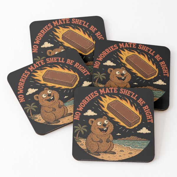 Item preview, No Worries Mate She'll Be Right Happy Quokka Choc Biscuit Comet Meme designed and sold by Yellowriversss.