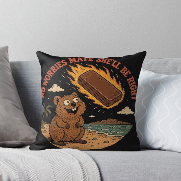 Item preview, No Worries Mate She'll Be Right Happy Quokka Choc Biscuit Comet Meme designed and sold by Yellowriversss.