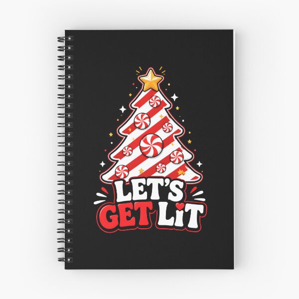 Item preview, Let's Get Lit Candy Cane Christmas Tree Design designed and sold by OliviaHayesArt.